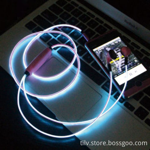 LED Lighting Earphones with Mic for Apple Phones